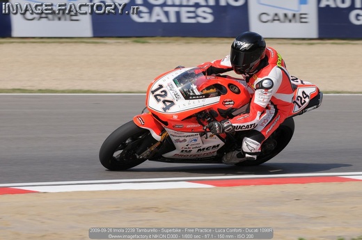 2009-09-26 Imola 2239 Tamburello - Superbike - Free Practice - Luca Conforti - Ducati 1098R